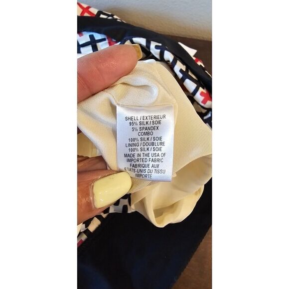 Milly Heidi Silk Red/Black Sundress Size 4 - Picture 10 of 10